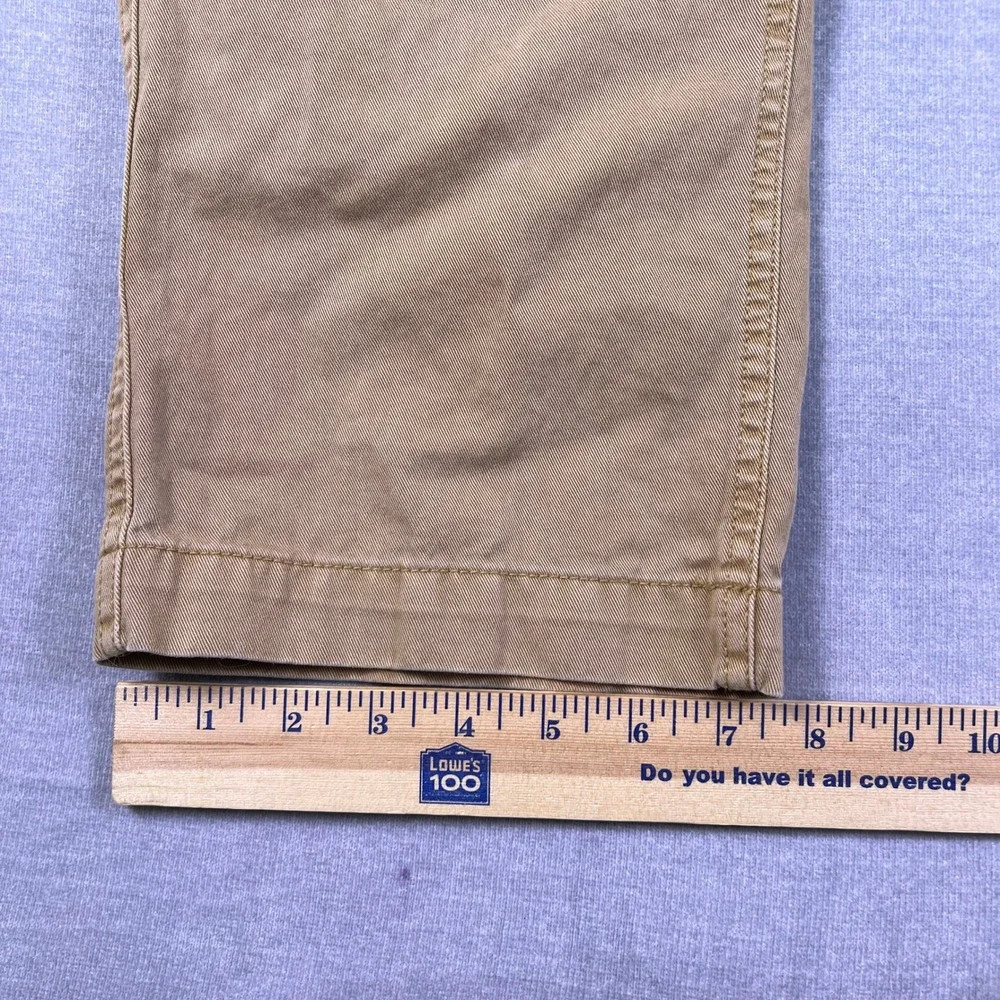 Cremieux Chino Straight Mid Rise Khaki Pants Mens 36x29 Brown Cotton